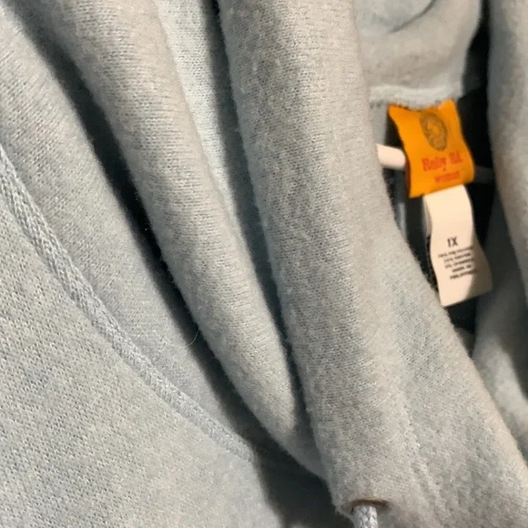 RUBY RD. WOMAN -Blue ,large neck line , fuzzy pullover. 🆕 - Picture 5 of 12